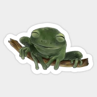 Happy Tree Frog Sticker